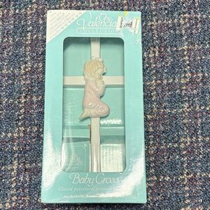 New Roman Inc the Valencia Collection baby cross glazed porcelain